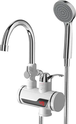 Produktbild von AIORBER Badezimmerwasserhahn mit Dusche, 3-Sekunden-Schnellerhitzung, Wasserelektro-Trennung, intelligente Digitalanzeige , heiß und kalt