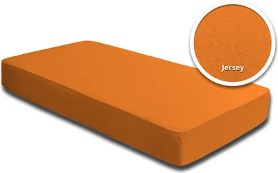 Produktbild von Spannbettlaken Babybett Kinder orange 60 x 120 cm - 70 x 140 cm Jersey Baumwolle