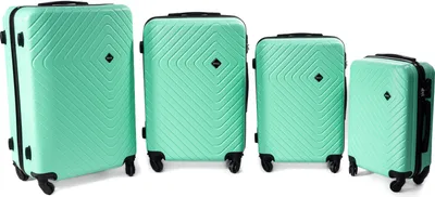 Obrázek produktu pro RGL 741 Sada cestovních kufrů sada na kolečkách sada na kolečkách tvrdá skořepina kufr na kolečkách 4dílný kufr 4v1 XXL XL 26" L XL 24" L Barva: Mint