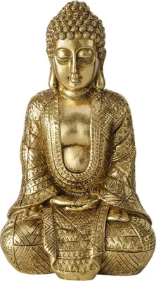 Produktbild von Dekofigur, Buddha Figur, Kunstharz gold, H 20 cm