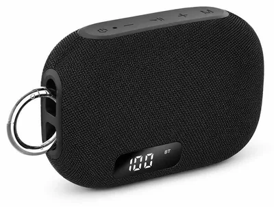 Produktbild von Bluetooth Lautsprecher, 15W, IP67, 24h, TWS, LED, TF/AUX, Karabiner – für Dusche, Outdoor & Reise