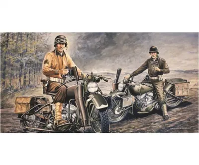 Image de Italeri 1:35 U.S. Motorräder WWII