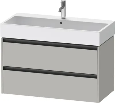 Produktbild von Duravit Ketho.2 Wastafelonderkast 98,4x46x54,9 cm Mat Betongrijs