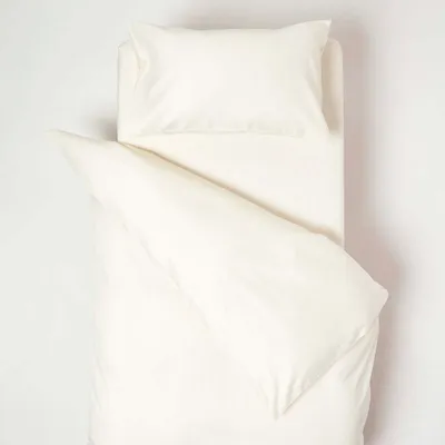 Produktbild von HOMESCAPES Kinderbettwäsche, creme, Baumwolle Fadendichte 400