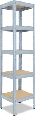 Produktbild von shelfplaza PRO 180x50x50 cm Schwerlastregal in verzinkt mit 5 Böden und 200 kg Traglast pro Boden