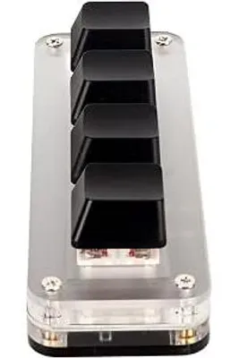 Obrázok produktu pre Mechanická makrotastatúra – červené spínače, ergonomický a kompaktný dizajn – USB mini klávesnica pre počítače a hranie hier