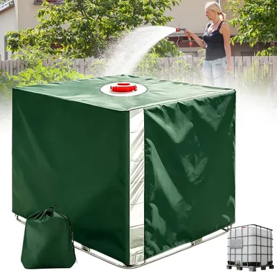 Produktbild von IBC Tank Abdeckung Abdeckplane Wassertank 1000L Schutzhülle Schutzhaube Schutzplane für IBC-Tank Regenwassertank Schutzplane Regenwassertank