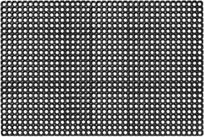 Produktbild von Fußmatte Türvorleger Schmurzfangmatte aus GUMMI 100x150cm Gelocht Schwarz Robust Wasserabweisend