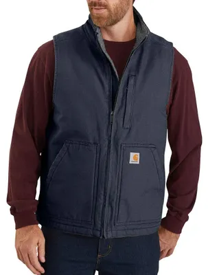 Immagine prodotto di Gilet Carhartt da uomo con colletto alto e fodera in sherpa - Blu - Taglia XX