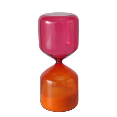 Produktbild von 2474U Sanduhr aus Glas 20 cm, Dekosanduhr Orange Pink, BRIAN