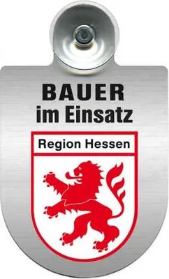 Produktbild von Einsatzschild Windschutzscheibe incl. Saugnapf - Bauer im Einsatz - 309736 Color - Region Hessen