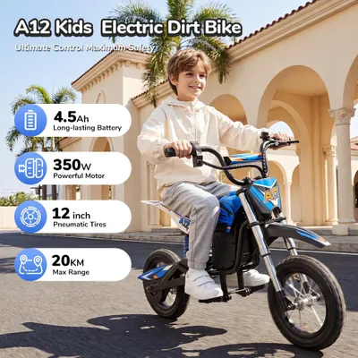 Produktbild von iScooter A12 Elektro-Dirtbike für Kinder 350W 25km/h, Blau