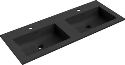 Immagine prodotto di Mexen Otis lavabo da incasso doppio 121 x 46,5 cm, nero opaco - 25181271D