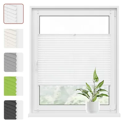 Produktbild von WOLTU Plissee Klemmfix ohne Bohren, 85 x 100 cm, Weiß Plisseerollo