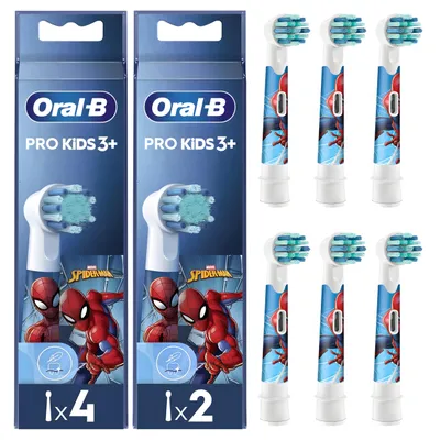 Produktbild von Oral-B Kids Aufsteckbürsten Spiderman EB10 – 6 Stück – für Kinder ab 3 Jahren – Original