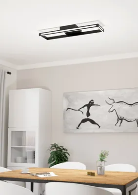 Produktbild von EGLO Salvilanas-Z, 1 Glühbirne(n), LED, 6500 K, 2700 lm, IP20, Schwarz, Weiß