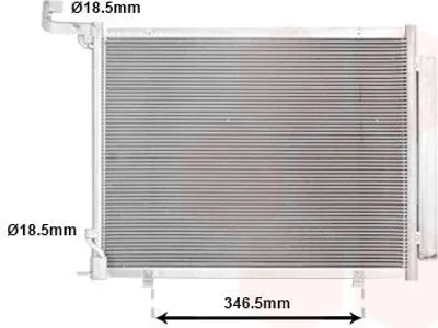 Produktbild von VAN WEZEL 18015723 Kondensator Klimaanlage Klimakondensator für FORD Fiesta Mk7 Schrägheck +Trockner