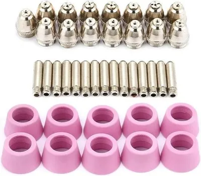 Image de Buses de coupe plasma, jeu de pointes d'électrodes, 40 pièces, pour lampe torche AG60 SG55, Flambeau