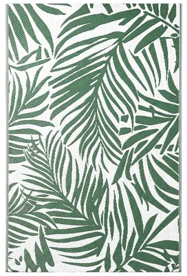 Produktbild von Outsunny Outdoor Teppich Wendbares Outdoorteppich Carpet mit Blätter-Muster
