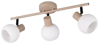 Immagine prodotto di Plafoniera, metallo, beige caldo, E14, 3 luci, L 45 cm
