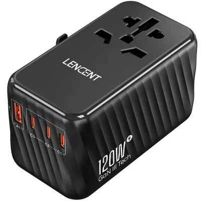 Produktbild von LENCENT 120W Universal Reiseadapter Weltweit, Worldwide Reisestecker – Travel Adapter