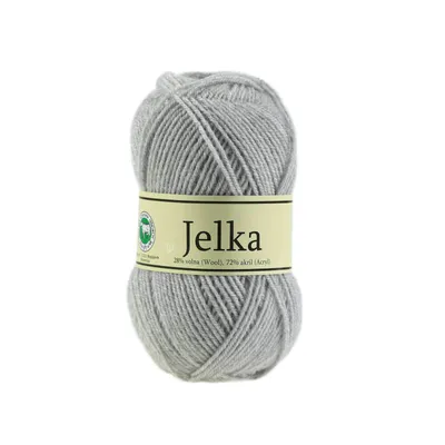 Produktbild von 50g Strickgarn Jelka m. 28% Wolle veredelt, Strickwolle, Farbauswahl, Farbe:mausgrau