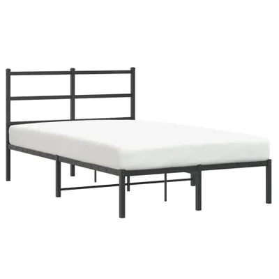 Immagine prodotto di vidaXL Struttura letto con testiera in metallo nero 120x190 cm