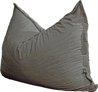 Image de Pouf velours côtelé déhoussable BANANAIR 180 x 140 cm gris foncé