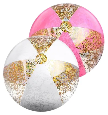 Productafbeelding van Waterballen, 2 stuks opblaasbare glitterwaterballen voor zwembad en strand