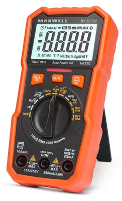Produktbild von Digitales Multimeter mit Batterietester und Arbeitslichtfunktion - NCV-Erkennung, Dioden- und Transistortest, Hintergrundbeleuchtung [25222]