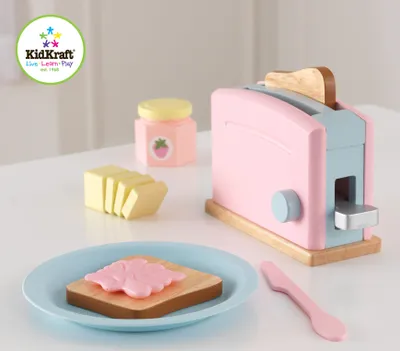 Produktbild von KidKraft 63374 Toasterset in Pastellfarben / Küchenspielzeuge ; Maße (LxBxH): 16  cm x 7 cm x 18