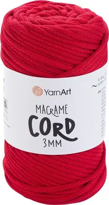 Zdjęcie produktu dla Yarn Art Macrame Cord 3 mm 85 m 773 Red Sznurek