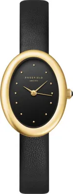 Produktbild von ROSEFIELD Damenuhr OVAL Schwarz Matt-Gold OVBGLG-OV18