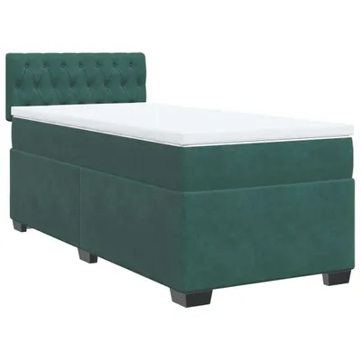 Produktbild von Boxspringbett mit Matratze Dunkelgrün 90x190 cm Samt