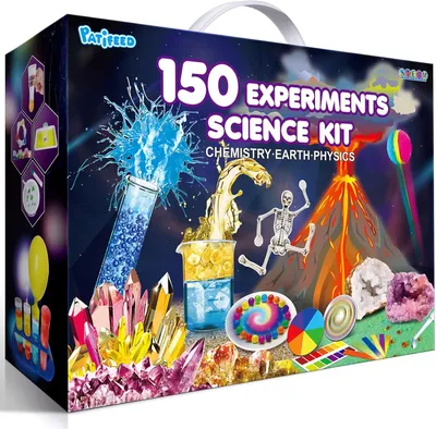 Produktbild von Wissenschaftliche Experimente 150 Stück, Chemie und Physik, für Kindergeburtstag