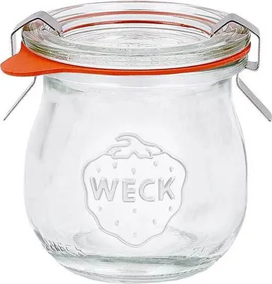 Produktbild von 60x Weck Glas Mini-Tulpenglas mit Deckel Dichtungsring und je 2 Klammern Tulip 75 ml