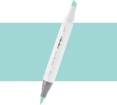 Immagine prodotto di OHUHU pennarello ad alcool bifacciale Brush & Chisel, G322 Pale Aqua Mint