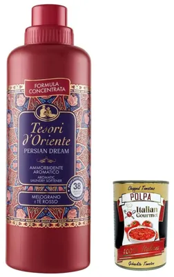Produktbild von 6x Tesori d'Oriente Weichspüler, Persian Dream Ammorbidente Concentrato, Concentrated Fabric Softener, 38 Washes, 760 ml + Italian Gourmet polpa 400g