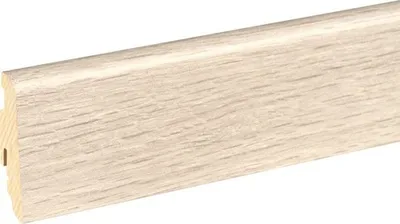Produktbild von SKANDOR Sockelleiste MDF FU60L foliert Eiche FOEI466 grau 19x58x2400 mm