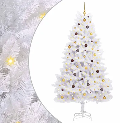 Produktbild von vidaXL Künstlicher klappbarer Weihnachtsbaum Weiß 128 x 128 x 270 cm