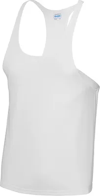 Produktbild von Just Cool JC009 | Cool Muscle Vest Herren Sport T-Shirt +UV-Sonnenschutz - Farbe: Arctic White - Größe: M