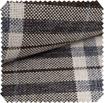 Produktbild von novely® LONDON - Polsterstoff im British Style - Karierter Möbelstoff - Pflegeleichte Meterware 1lfm - Farbe: 02 Mittelbraun