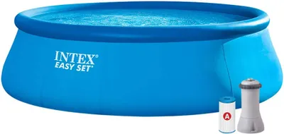 Zdjęcie produktu dla Intex 26168, 14141 l, Basen nadmuchiwany, Drabina, Niebieski, 46,9 kg