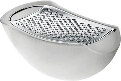Produktbild von Alessi Parmenide - Reibe mit Käsedose in verschiedenen Farben-Eisgrau