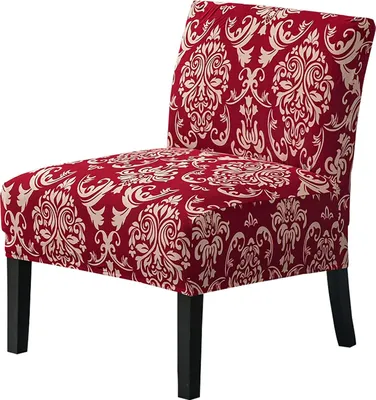 Produktbild von Stuhlhusse ohne Armlehnen, Abnehmbare Armlos-Stuhlhusse, Stretch-Armloser Stuhl Schonbezug, Rutschfeste Sofa-Couch Abdeckung(Sherlock Rot, Samt)