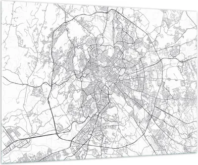 Produktbild von Bilder auf glas - Einteilig - Stadt Karte Rom - 100x70cm - Glasbilder - Wandbilder - Bilder - zum Aufhängen bereit - Wanddekoration aus Glas - Glas Bilder - Wandbild auf Glas - GAA100x70-4682