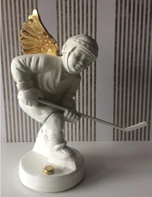 Produktbild von Angel Sculpture Figure Hockey Player With Wings Guardian Decorative Decoration