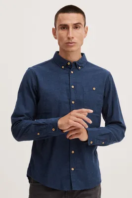Produktbild von Blend 20714318 Shirt Herren Freizeithemd Hemd unifarben Button-down hochwertige Baumwoll-Qualität