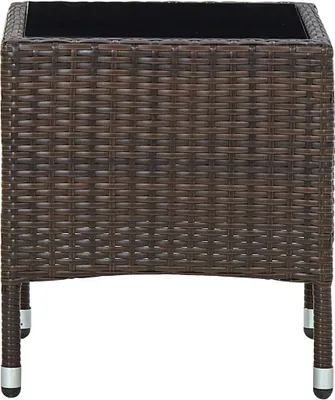 Obrázek produktu pro vidaXL Zahradní stůl hnědý 40x40x45 cm Poly ratan