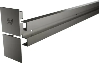 Produktbild von Griffwerk Wandabstand-Set PLANEO X 18.5 Distanzprofil, Endkappen 2200mm Kaschmirgrau